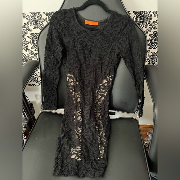 Arancia Black Lace Cutout Dress - Picture 1 of 1